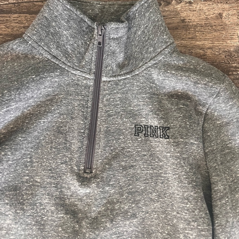 Victoria's Secret Women's Pink 1/4 Zip Pullover Sweatshirt